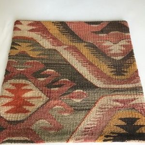 Turkish Pillow Cover, Kilim Cushion Cover.16"x16"